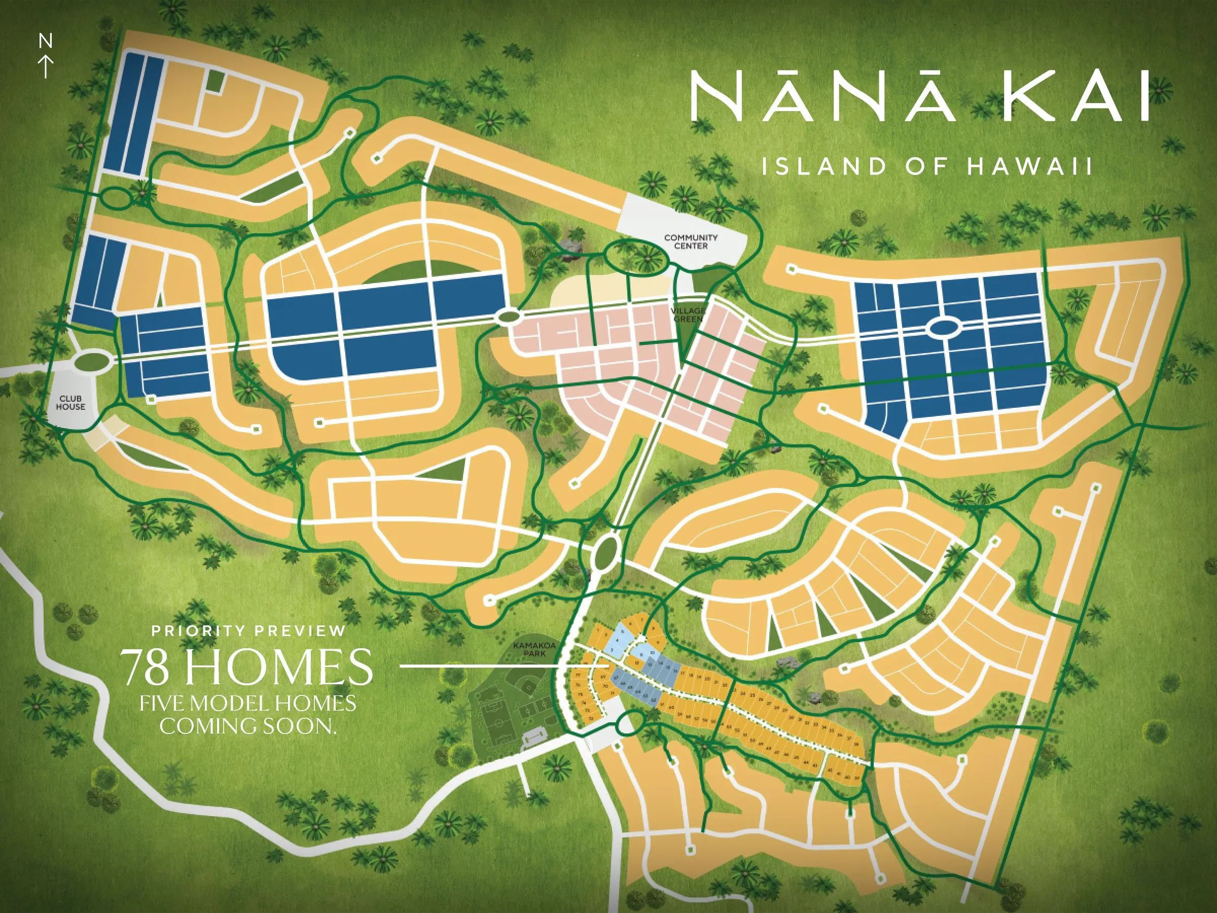 Map of Nana Kai housing development on the Island of Hawaii.